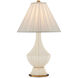 Musetta 31 inch 100 watt Beige and Antique Brass Table Lamp Portable Light