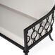 Southport Iron Upholstered Outdoor Sofa in Black