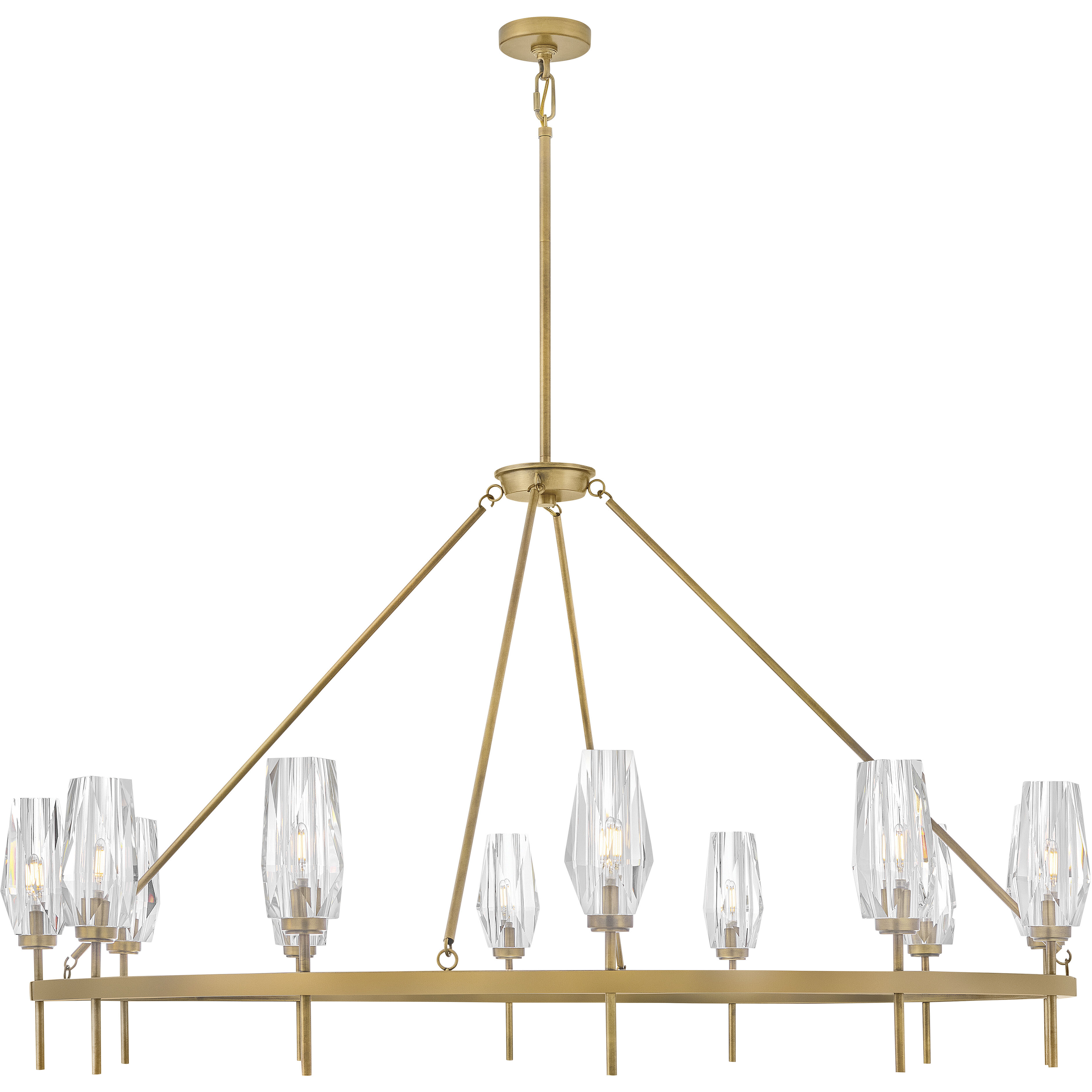 Ana 12 Light 58 inch Heritage Brass Chandelier Ceiling Light