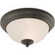 Huntington 2 Light 11 inch Oil Rubbed Bronze Flush Mount Ceiling Light