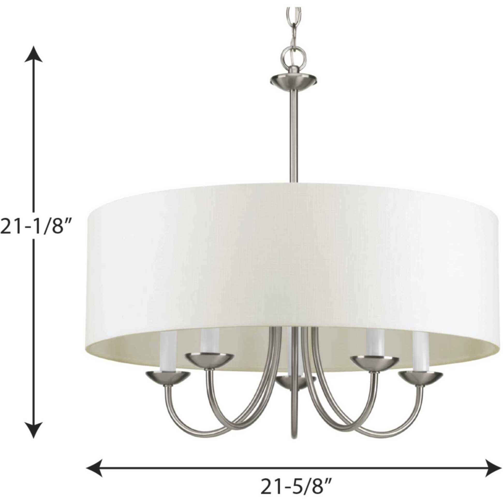 Victor 5 Light 21.63 inch Brushed Nickel Chandelier Ceiling Light