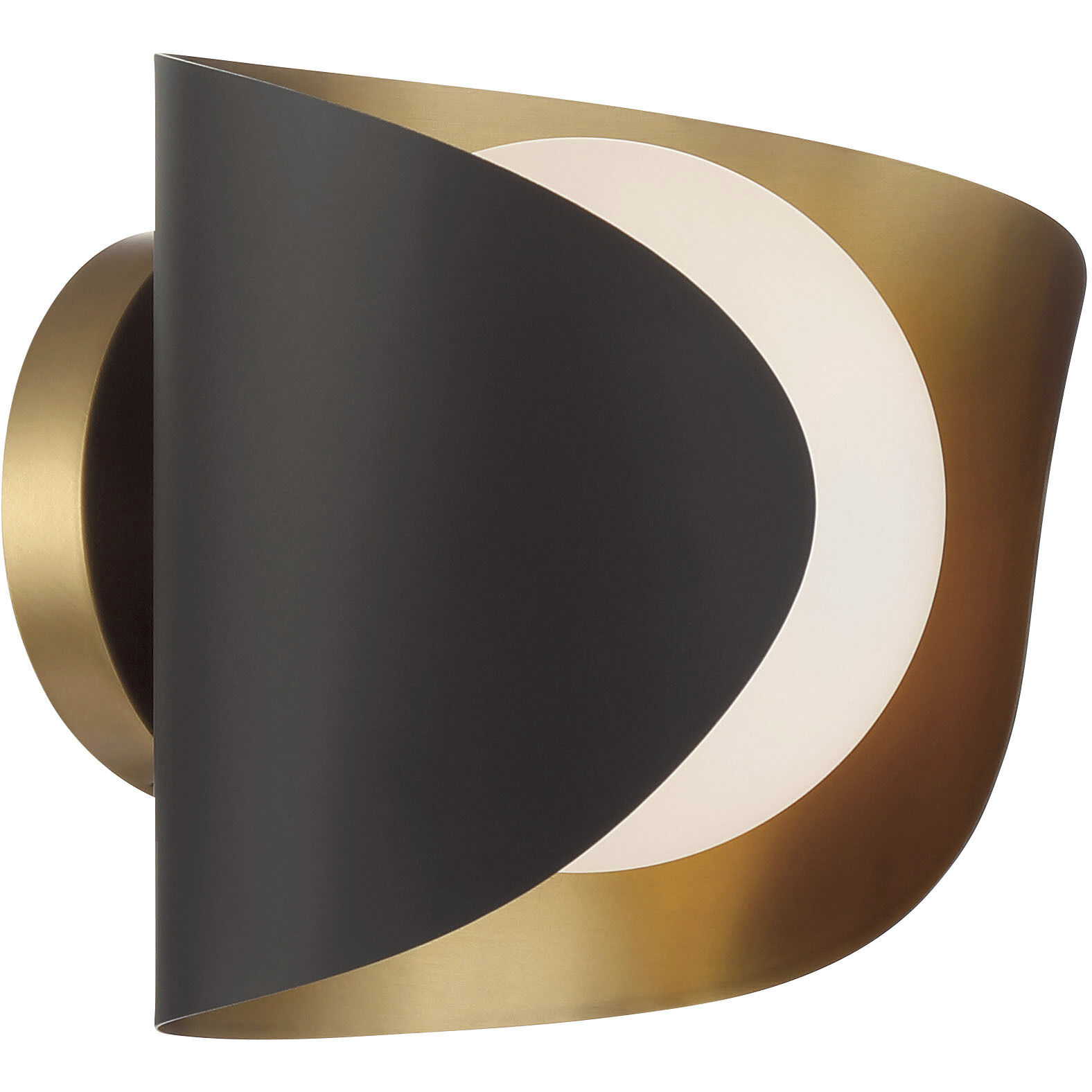 Flare 1 Light 8.5 inch Legacy Brass and Dark Bronze Vanity Light Wall Light