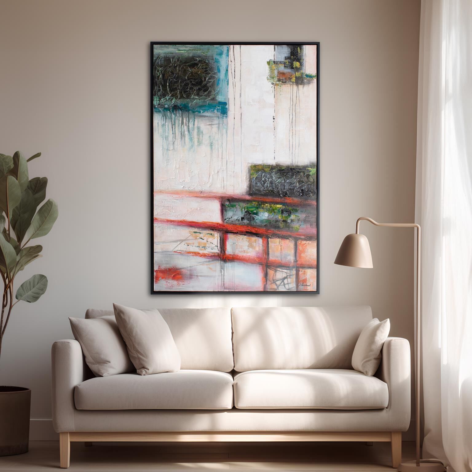 Turning Point 61.5 X 41.5 inch Hand Painted Canvas