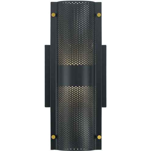 Westcliffe LED 12 inch Gold and Black Outdoor Wall Sconce