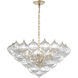 Julie Neill Caselli LED 35.5 inch Gild Basket Chandelier Ceiling Light in Clear Glass