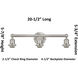 Bridal Veil 3 Light 23 inch Satin Nickel Bath Vanity Light Wall Light in Clear