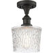 Edison Niagra 1 Light 6.5 inch Oil Rubbed Bronze Semi-Flush Mount Ceiling Light