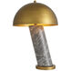 Daniel 29.13 inch 40 watt Grey Marble with Antique Brass Table Lamp Portable Light