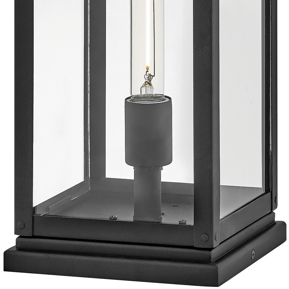 Estate Series Max 1 Light 17 inch Black Outdoor Pier Mount