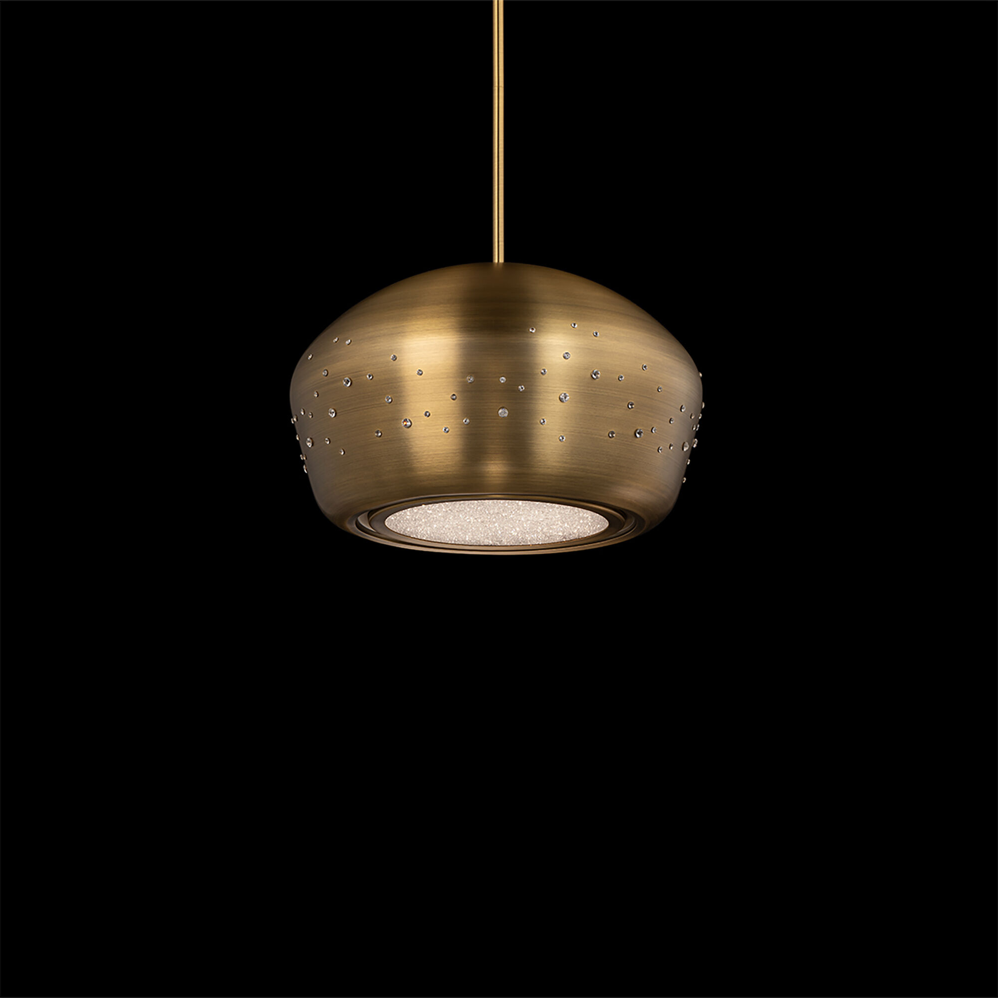 Beyond Astral LED 13 inch Aged Brass Pendant Ceiling Light