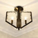 Varsha 3 Light 16.75 inch Matte Black Semi-Flush Mount Ceiling Light