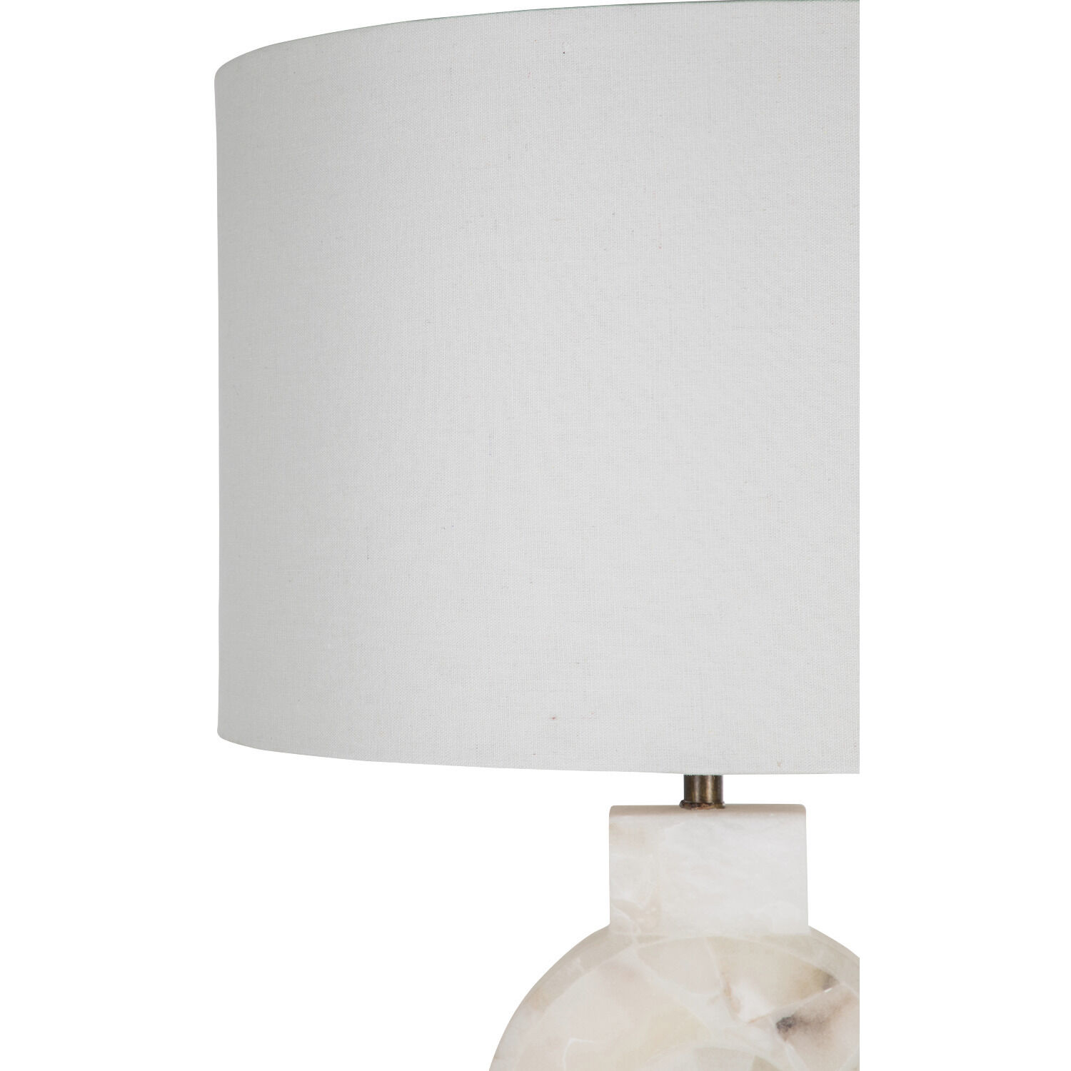Kelsey 33.5 inch Feather White Linen / Brushed Copper / Alabaster Table Lamp Portable Light