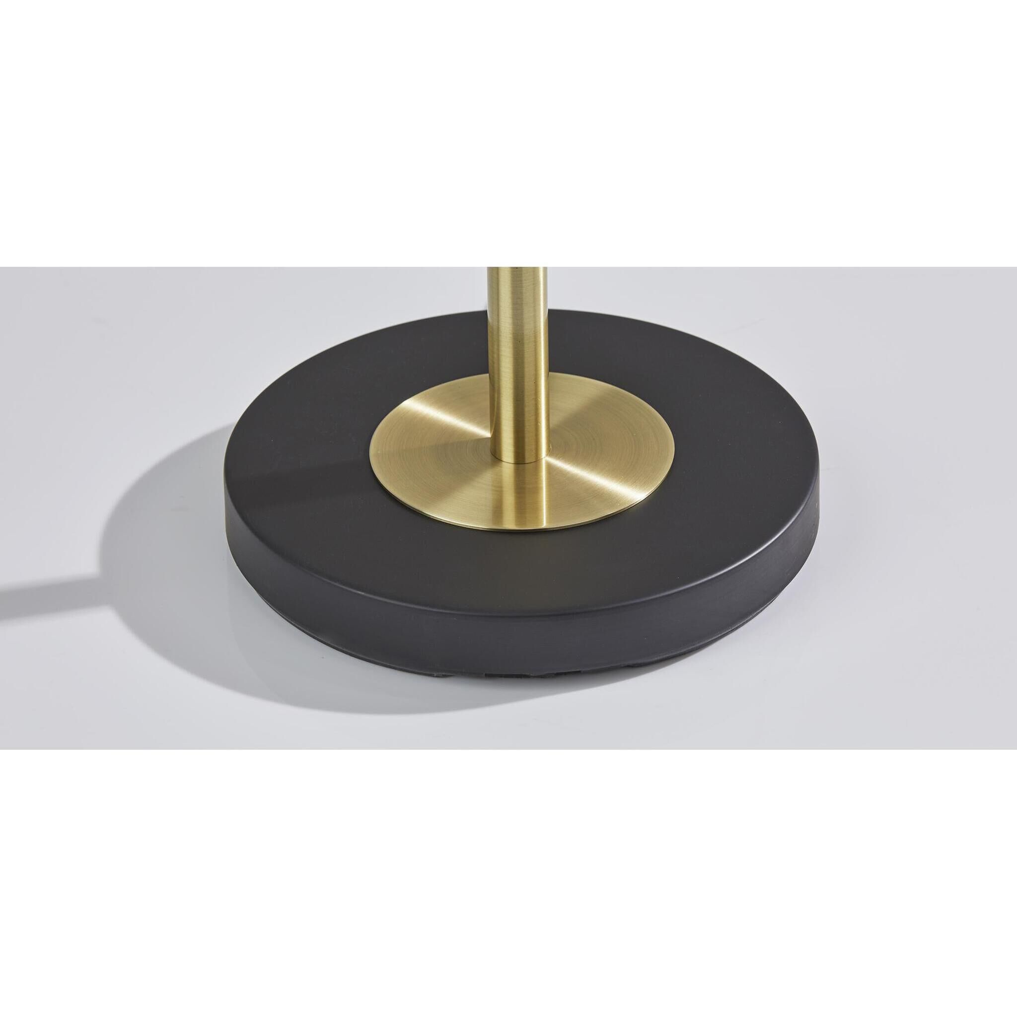 Hazel 65 inch 60.00 watt Antique Brass Floor Lamp Portable Light 