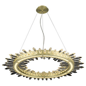 Aspen LED 34 inch Brushed Brass Chandelier Ceiling Light