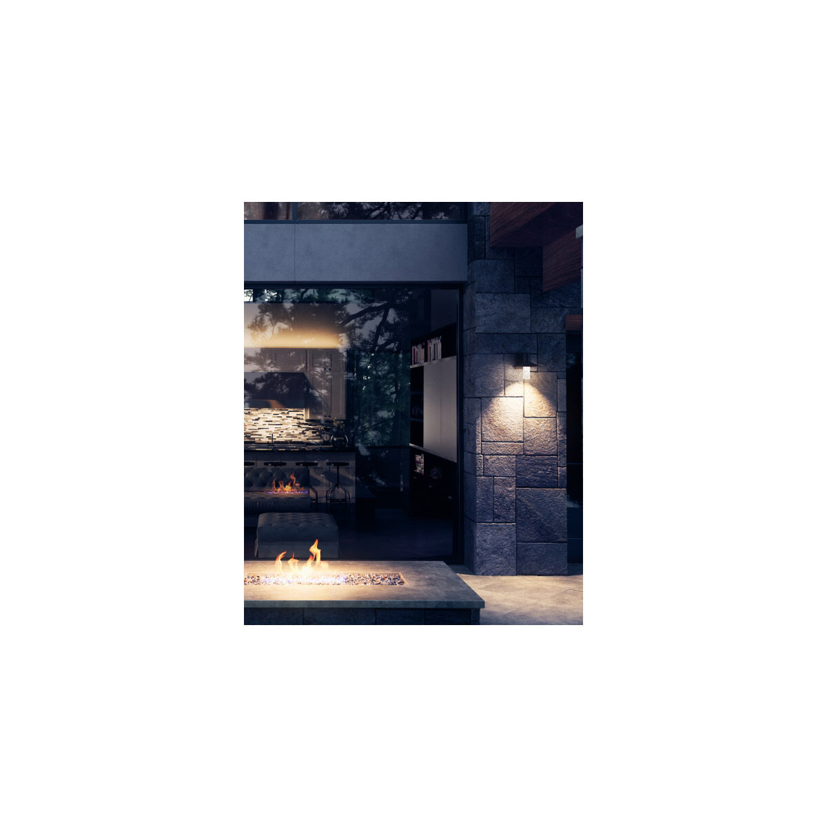 Sean Lavin Ash LED 7.5 inch Bronze Outdoor Wall Light in Cylinder, LED 90 CRI 3000K High Output, No Options, Integrated LED