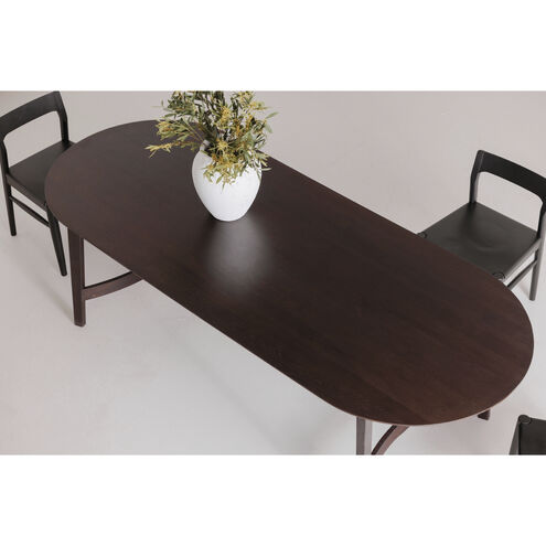 Trie 98.5 X 40 inch Dark Brown Dining Table, Large