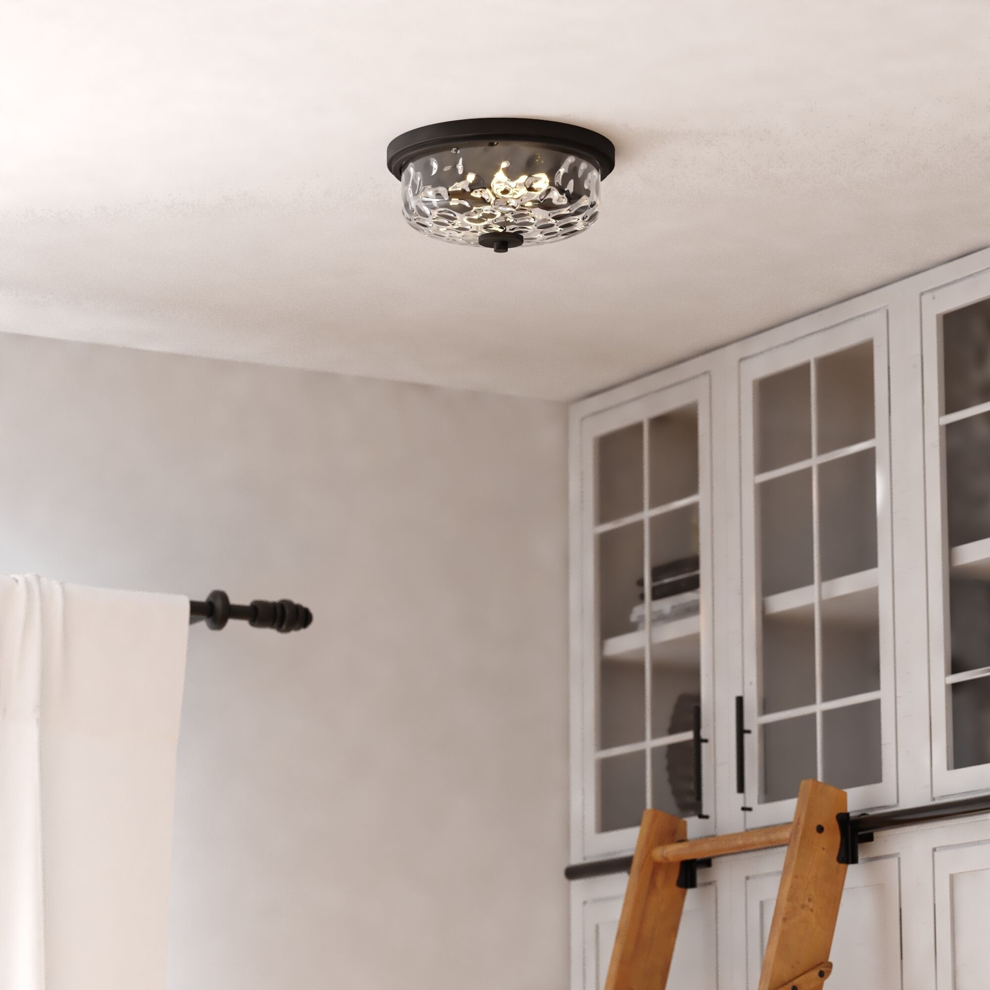 Northlake 2 Light 13 inch Matte Black Flush Mount Ceiling Light