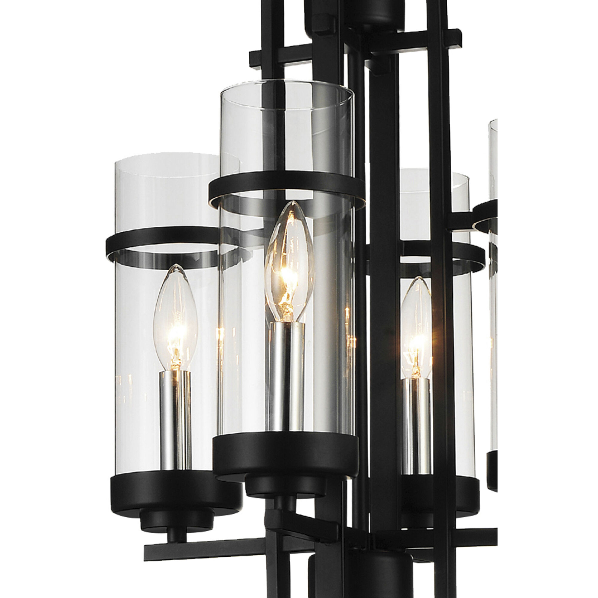 Sierra 4 Light 14 inch Black Up Mini Pendant Ceiling Light