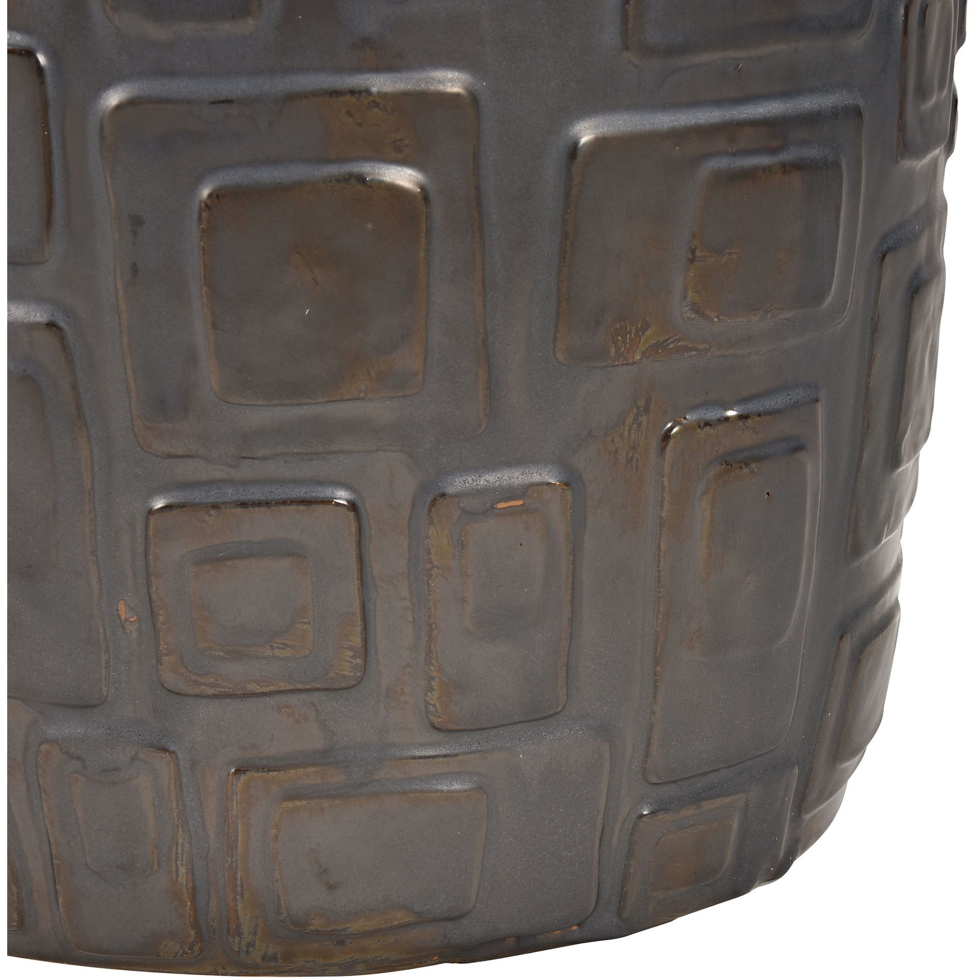 Cambeck 18 inch Blackened Bronze Glazed Accent Stool