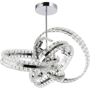 Knot 6 Light 20 inch Chrome and Crystal Pendant Ceiling Light