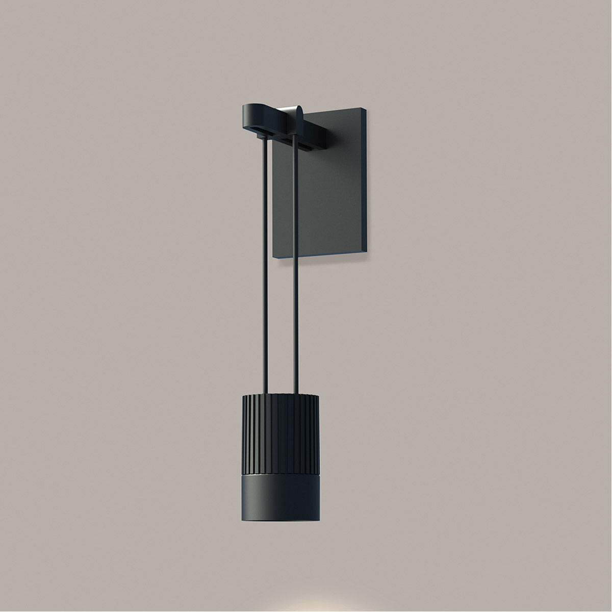 Suspenders LED 2 inch Satin Black ADA Modular Wall Mount Wall Light