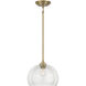 Glint 1 Light 12 inch Legacy Brass Convertible Semi Flush/Pendant Ceiling Light