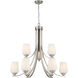 Shyloh 9 Light 31.38 inch Brushed Nickel Chandelier Ceiling Light