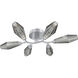 Aalto LED 34.9 inch Classic Silver Flush Mount Ceiling Light in 3000K LED, Optic Rib Smoke