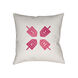 Dreidel Ii 20 X 20 inch White and Pink Outdoor Throw Pillow