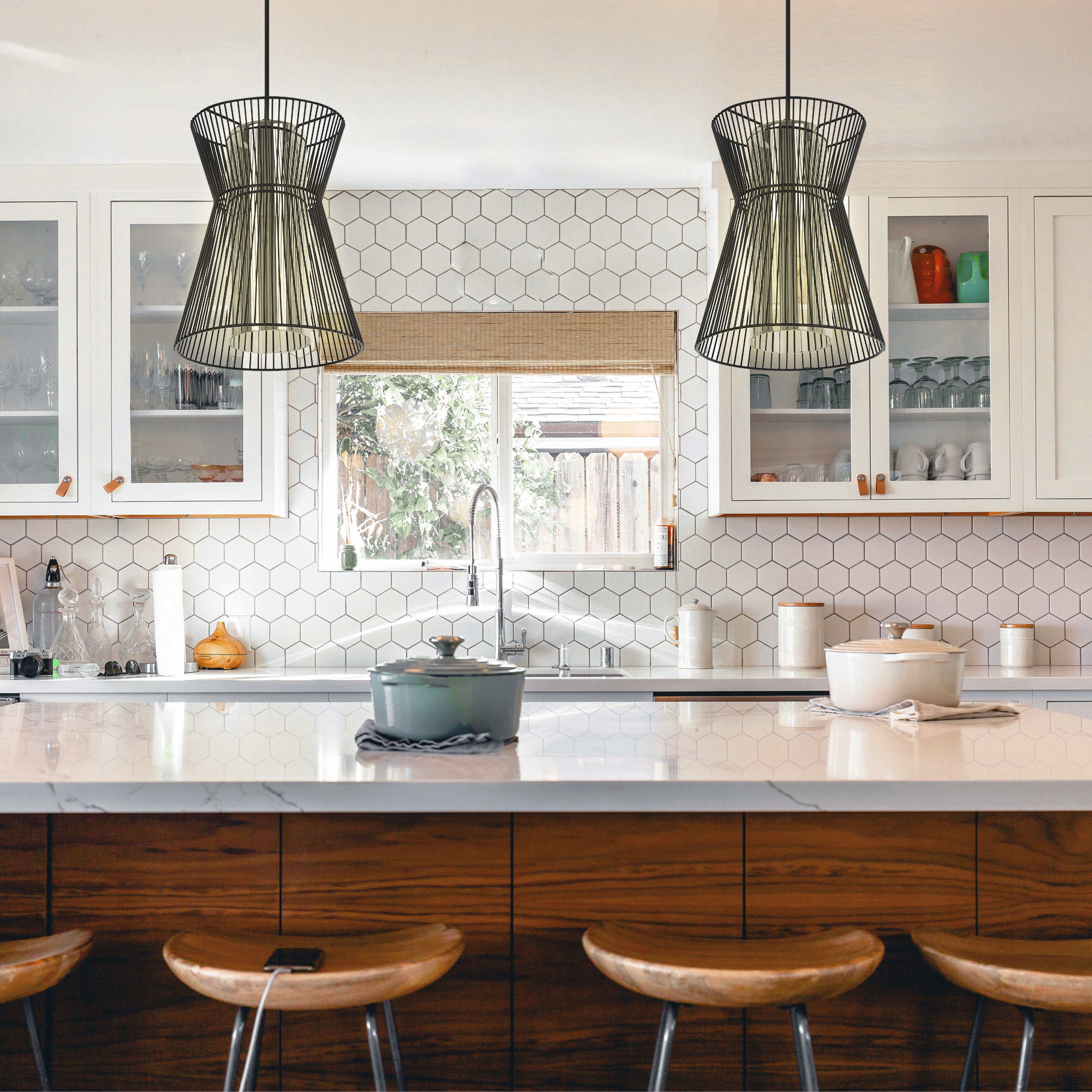 Maseta 1 Light 9 inch Structured Black Pendant Ceiling Light