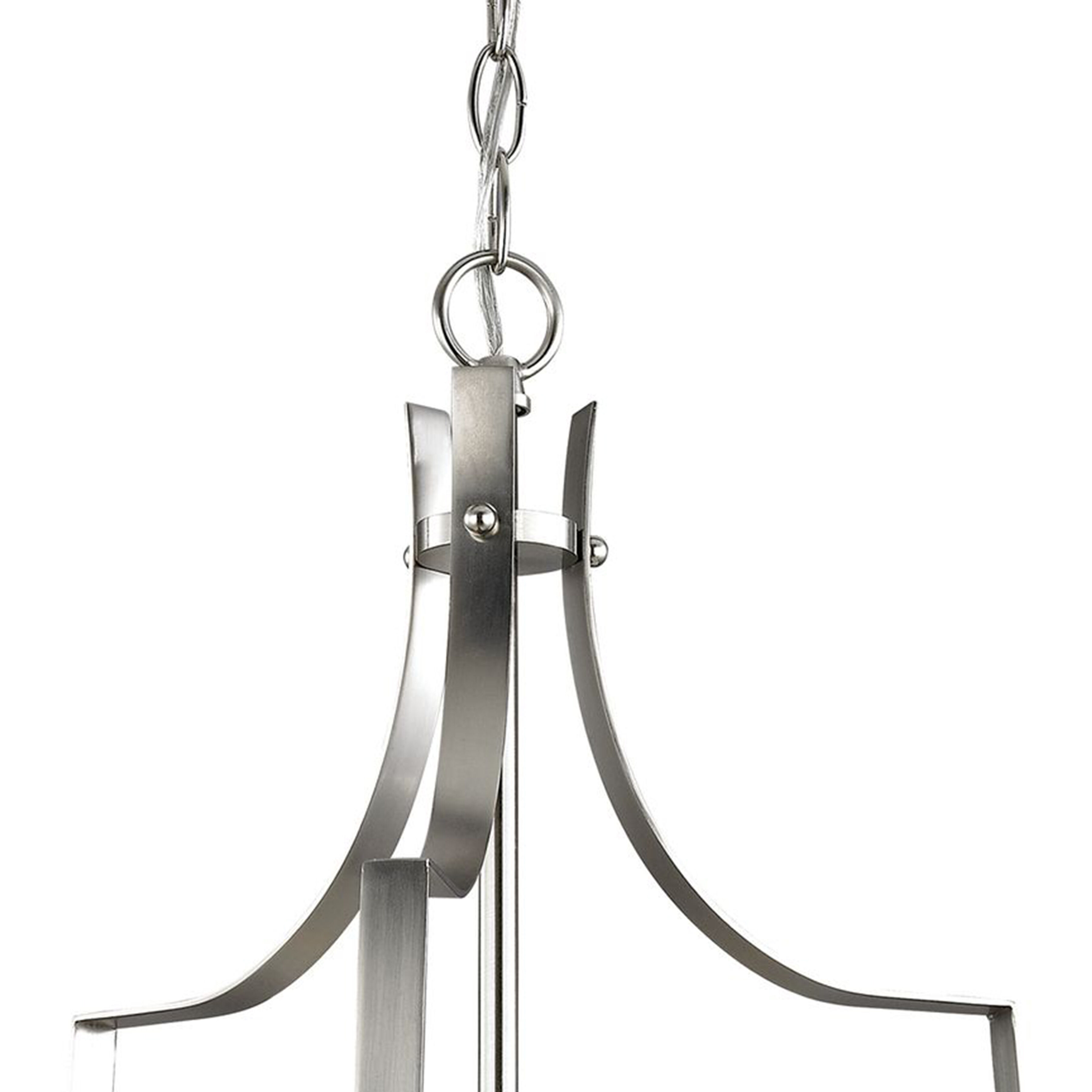 Foyer 3 Light 15 inch Brushed Nickel Chandelier Ceiling Light