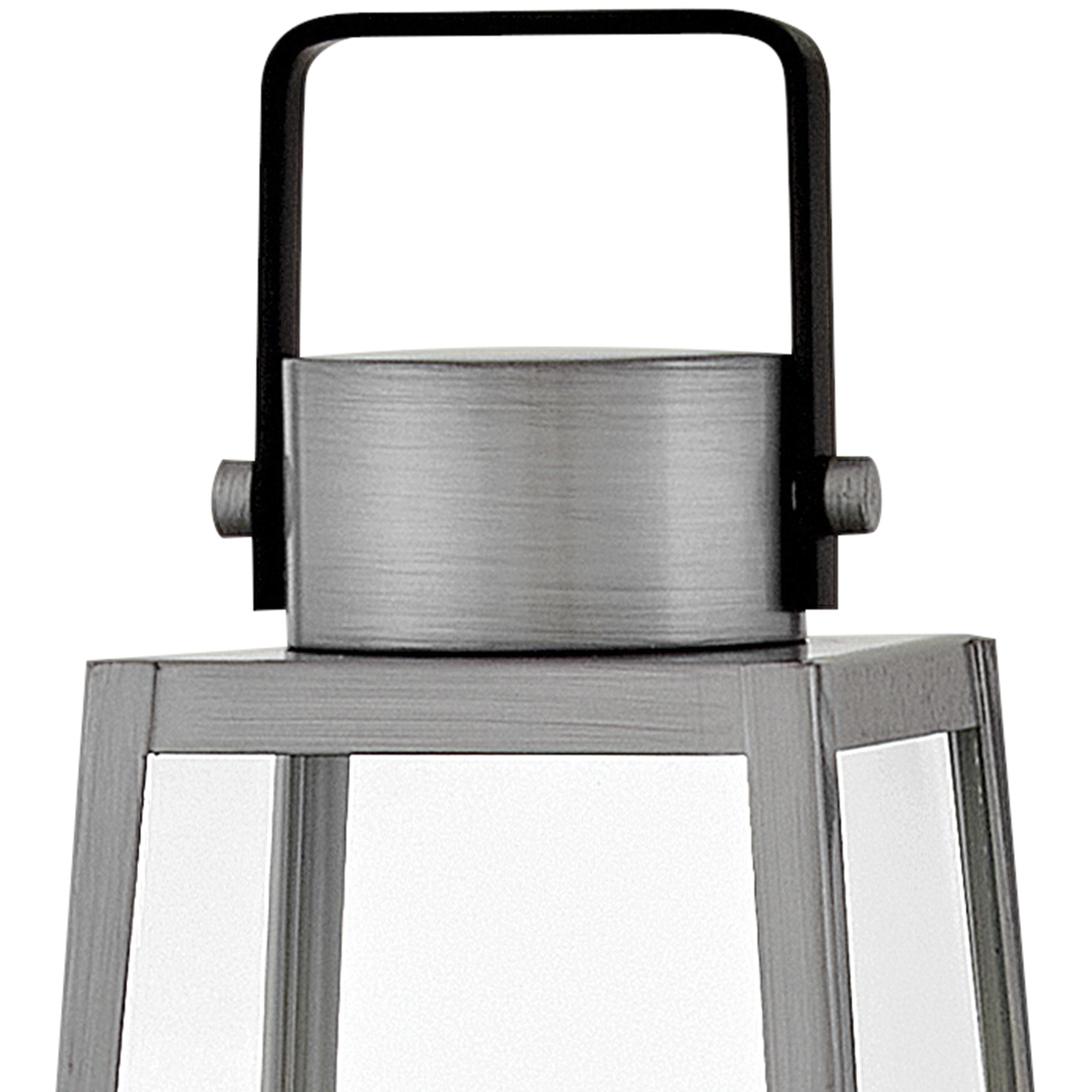 Hugh 1 Light 22 inch Antique Brushed Aluminum with Black Outdoor Post Mount