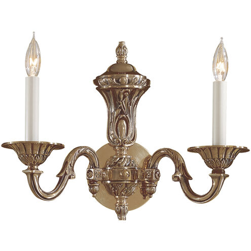 Jonathan 2 Light 15 inch Antique Classic Brass Wall Sconce Wall Light