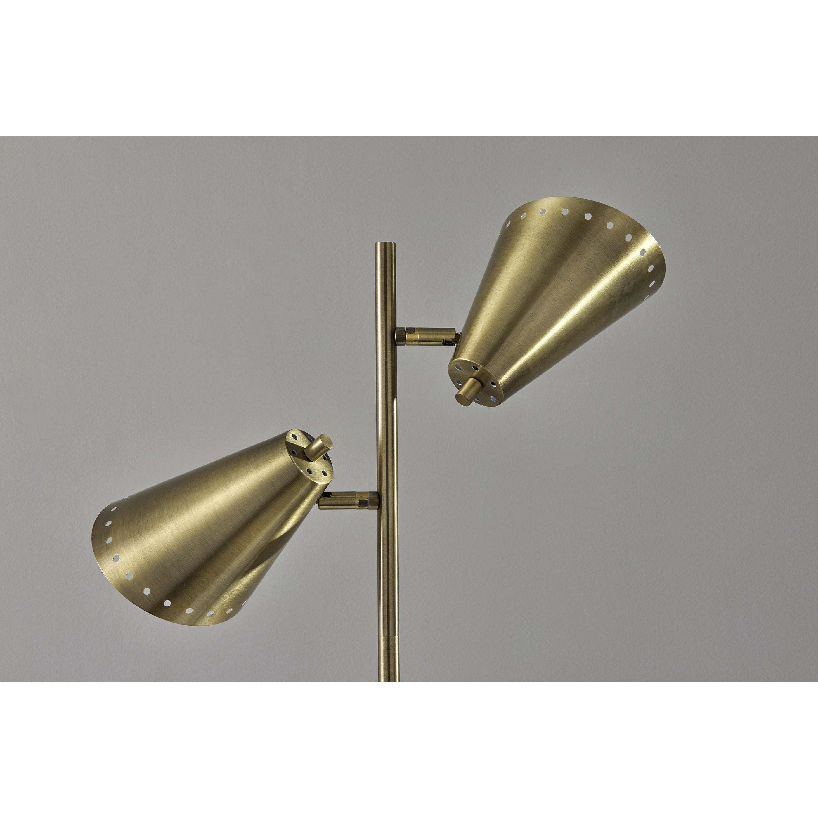 Josephine 60.5 inch 40.00 watt Antique Brass Floor Lamp Portable Light
