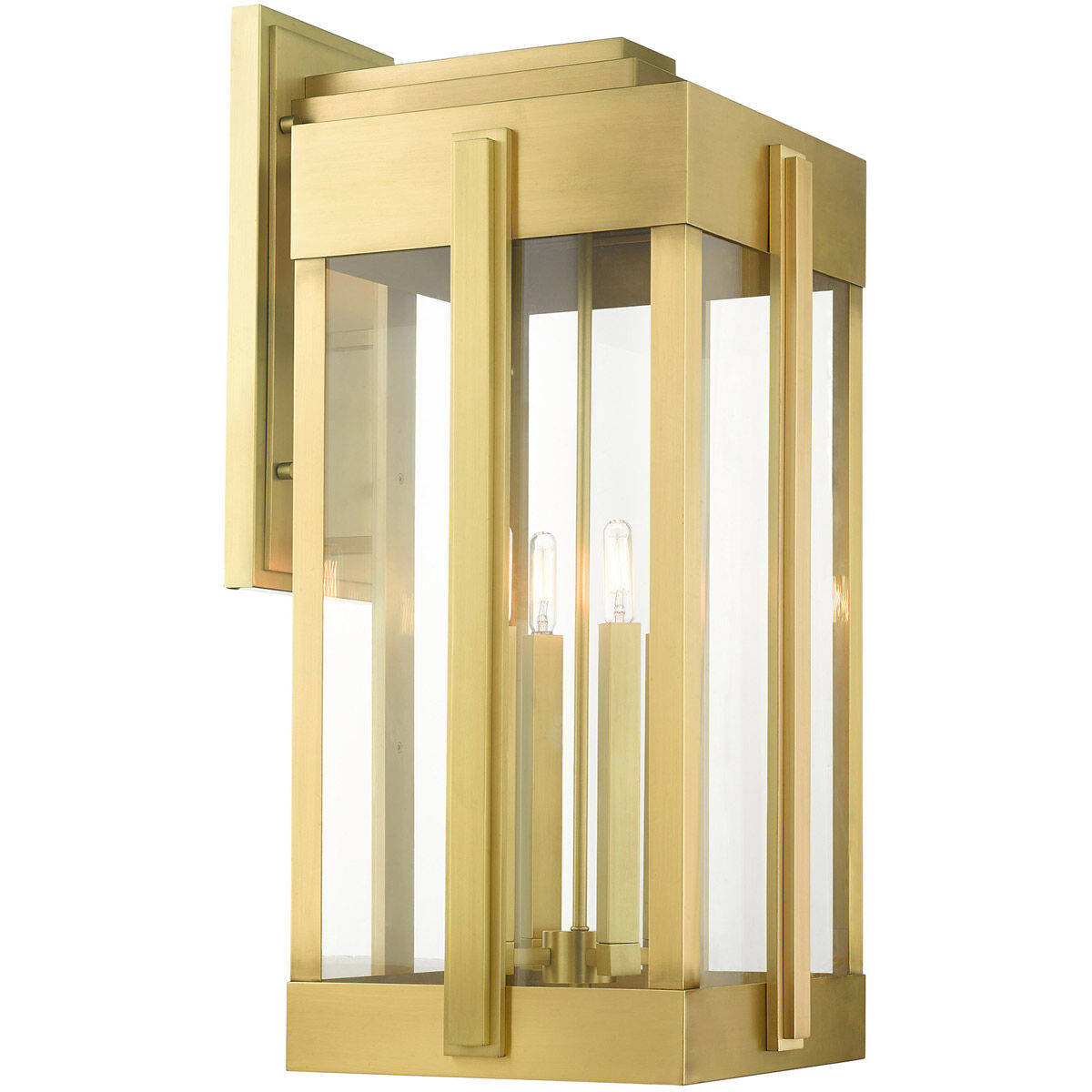 Lexington 4 Light 29 inch Natural Brass Outdoor Wall Lantern