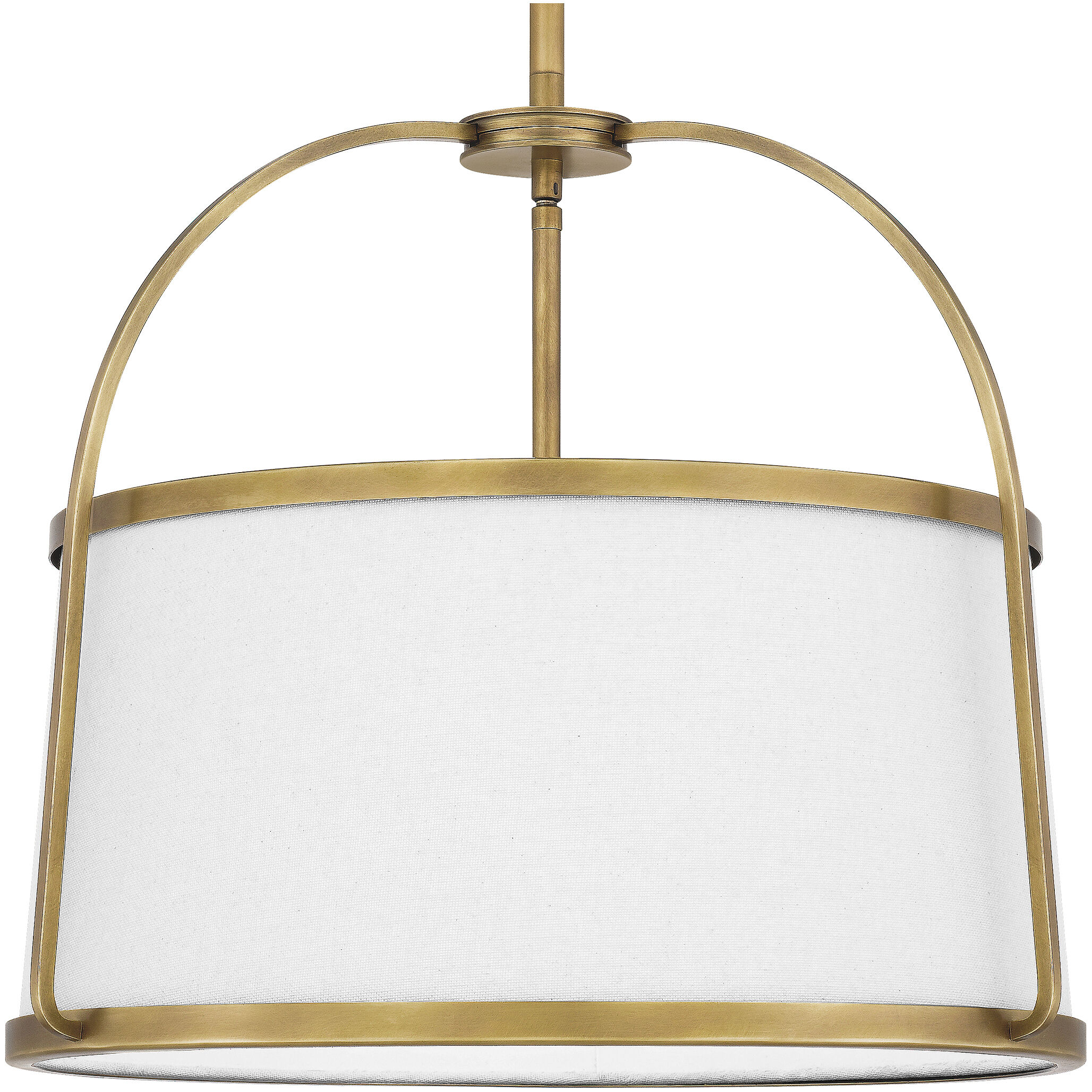 York 4 Light 20 inch Weathered Brass Pendant Ceiling Light