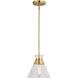 Harper LED 8.5 inch Natural Brass Pendant Ceiling Light