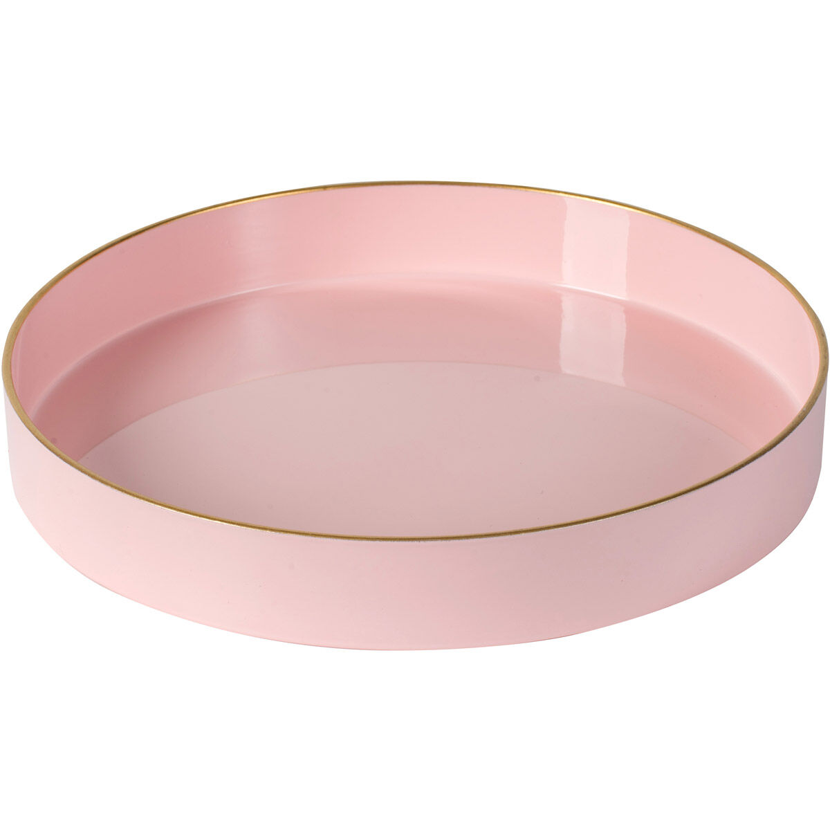 Round Blush Pink/Gold Tray