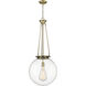 Beacon 1 Light 17.75 inch Antique Brass Pendant Ceiling Light