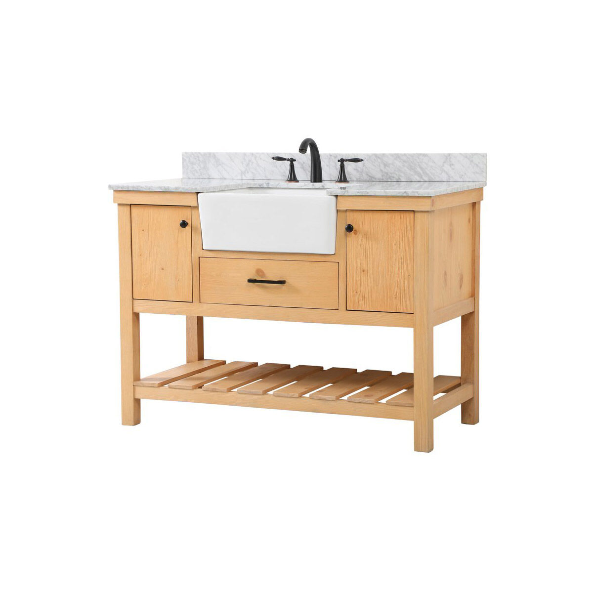 Clement 48 X 22 X 34 inch Natural Wood Bathroom Vanity Cabinet