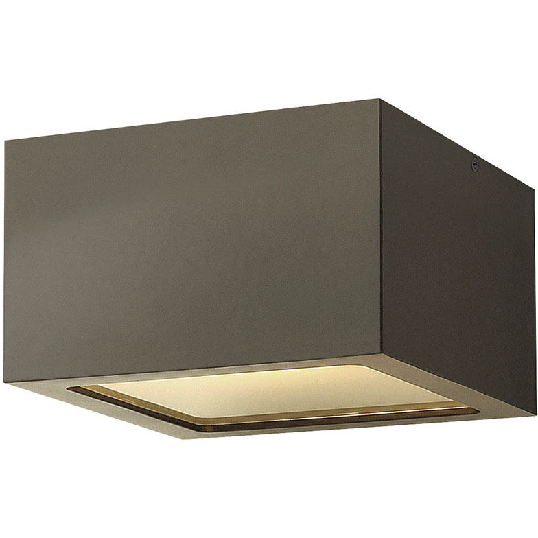 Kube LED 6 inch Bronze Outdoor Flush Mount