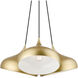 Amador 3 Light 25 inch Soft Gold with Polished Brass Accents Cluster Pendant Ceiling Light