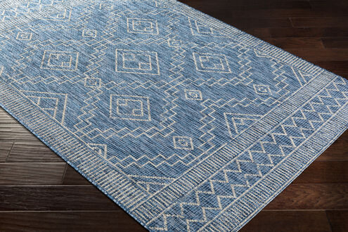 Eagean 122.05 X 94.49 inch Light Blue/Blue/Ink Blue/Taupe/White Machine Woven Rug in 8 x 10, Rectangle
