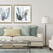 Refined Blue and Beige and Gray and Metallic Framed Art