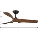 Ryne 52 inch Koa Woodgrain with Woodgrain Blades Outdoor Ceiling Fan, Progress LED