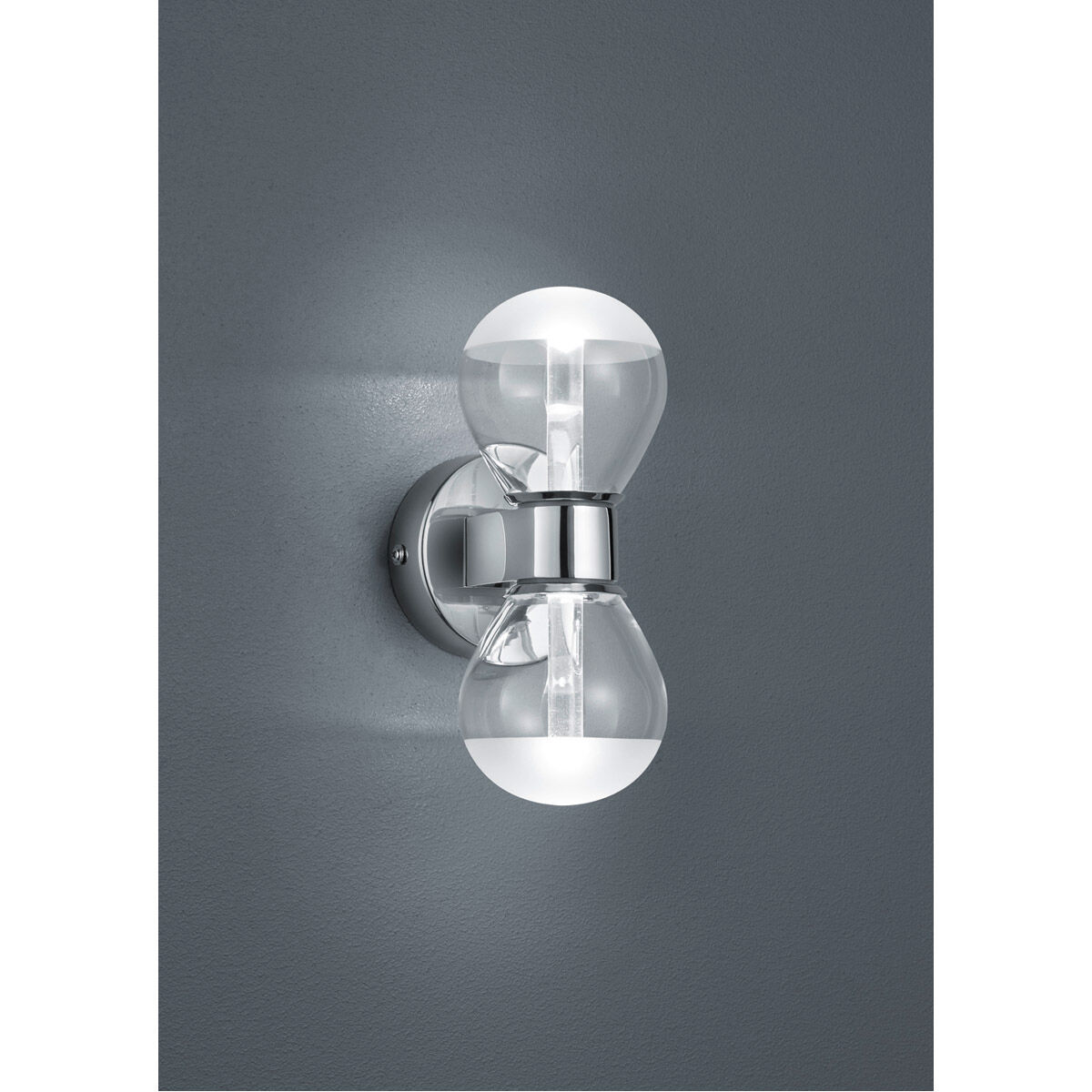 H2O 2 Light 11 inch Chrome Bath Vanity Wall Light