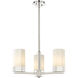 Claverack 3 Light 21.63 inch Polished Nickel Pendant Ceiling Light in Matte White Glass