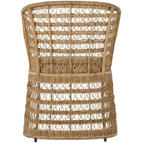 Libby Natural Rattan / Dark Grey Metal / Vienna Custard Dining Chair
