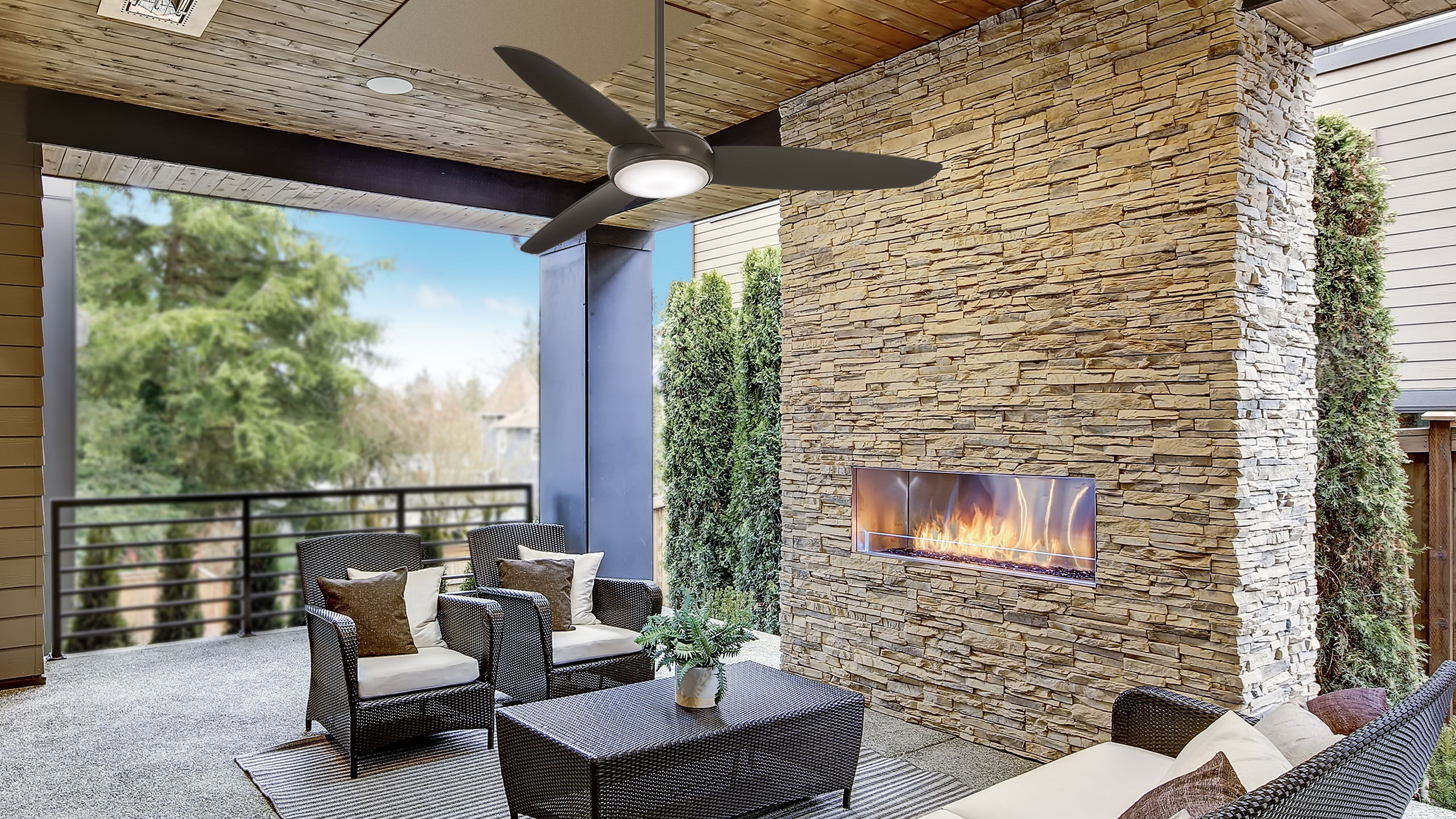 Concept IV 54 inch Oil Rubbed Bronze Outdoor Ceiling Fan