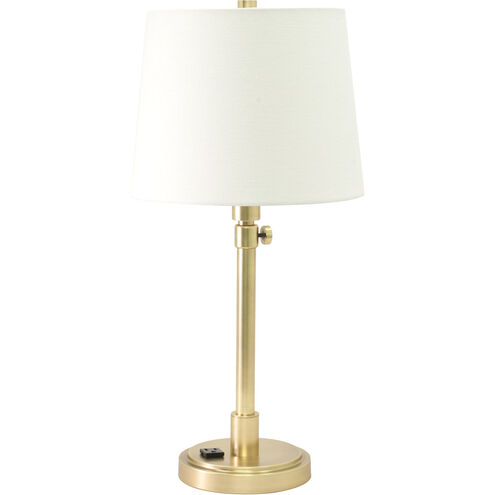 House of Troy Townhouse 23 inch 100 watt Raw Brass Table Lamp Portable Light, with Convenience Outlet TH751-RB - Open Box